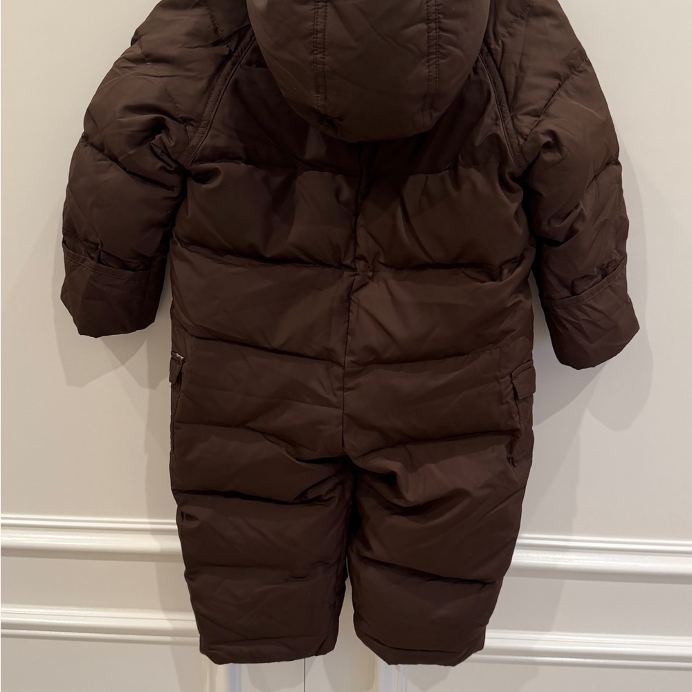 GAP Brown Puffer Kids One Piece Snowsuit - Picture 7 of 9
